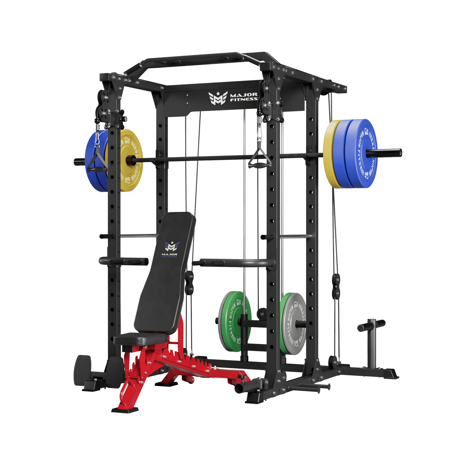 MAJOR FITNESS All-In-One Home Gym Power Rack Package PLM03