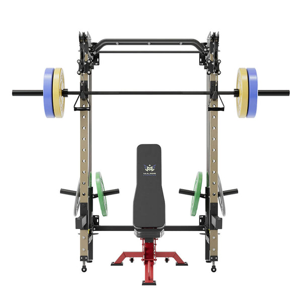 Major Fitness All-In-One Home Gym Folding Power Rack Package Lightning F35
