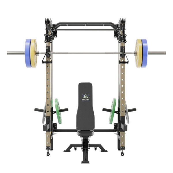 MAJOR FITNESS All-In-One Home Gym Folding Power Rack Package Lightning F35
