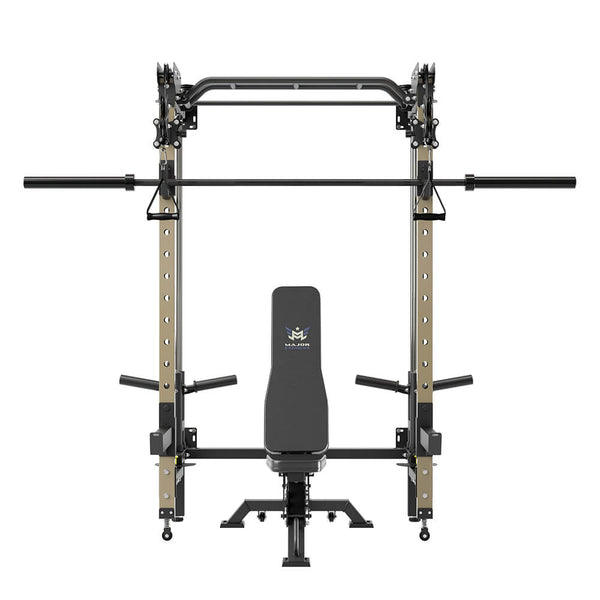 Major Fitness Lightning  F35 Wall-Mount Folding All-In-One Power Rack Home Gym
