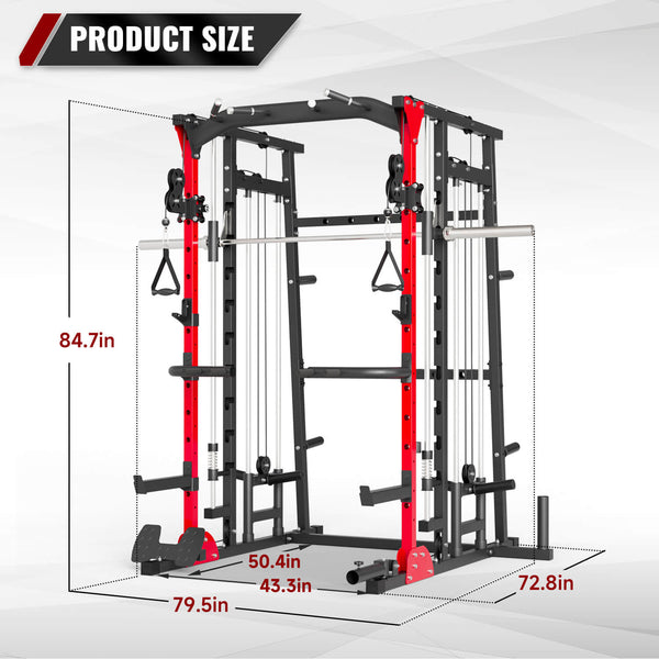 Manual Smith Machine With Squat Rack, For Gym