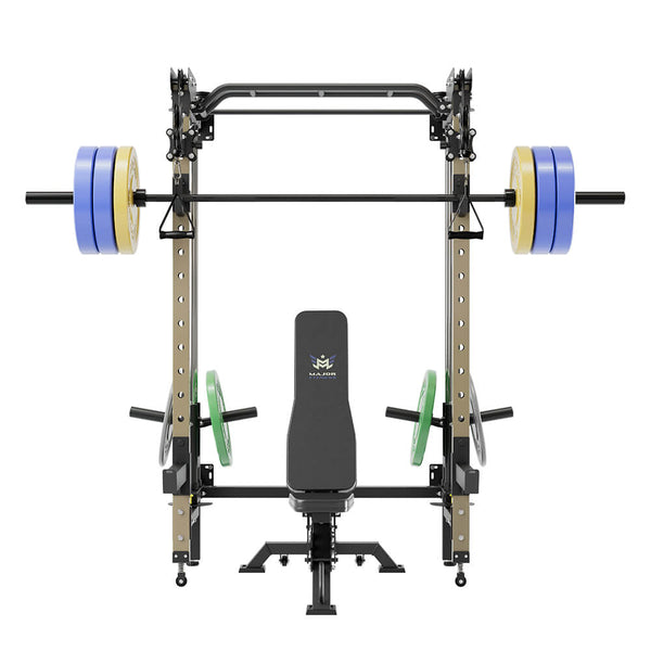 MAJOR FITNESS All-In-One Home Gym Folding Power Rack Package Lightning F35
