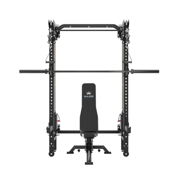 Major Fitness F35 Pro Wall-Mount Folding All-In-One Power Rack Home Gym
