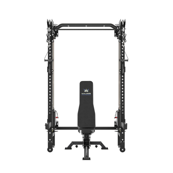 Major Fitness F35 Pro Wall-Mount Folding All-In-One Power Rack Home Gym
