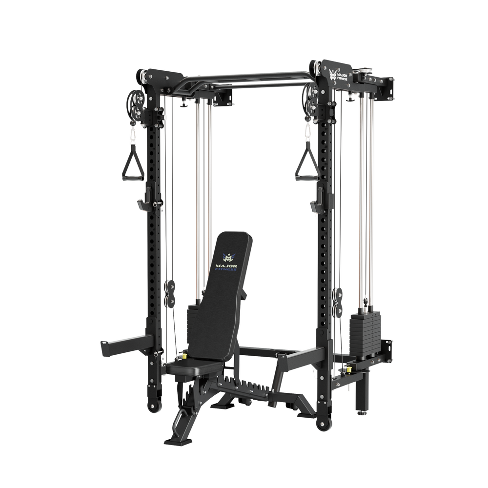 Major Fitness F35 Pro Wall-Mount Folding All-In-One Power Rack Home Gym