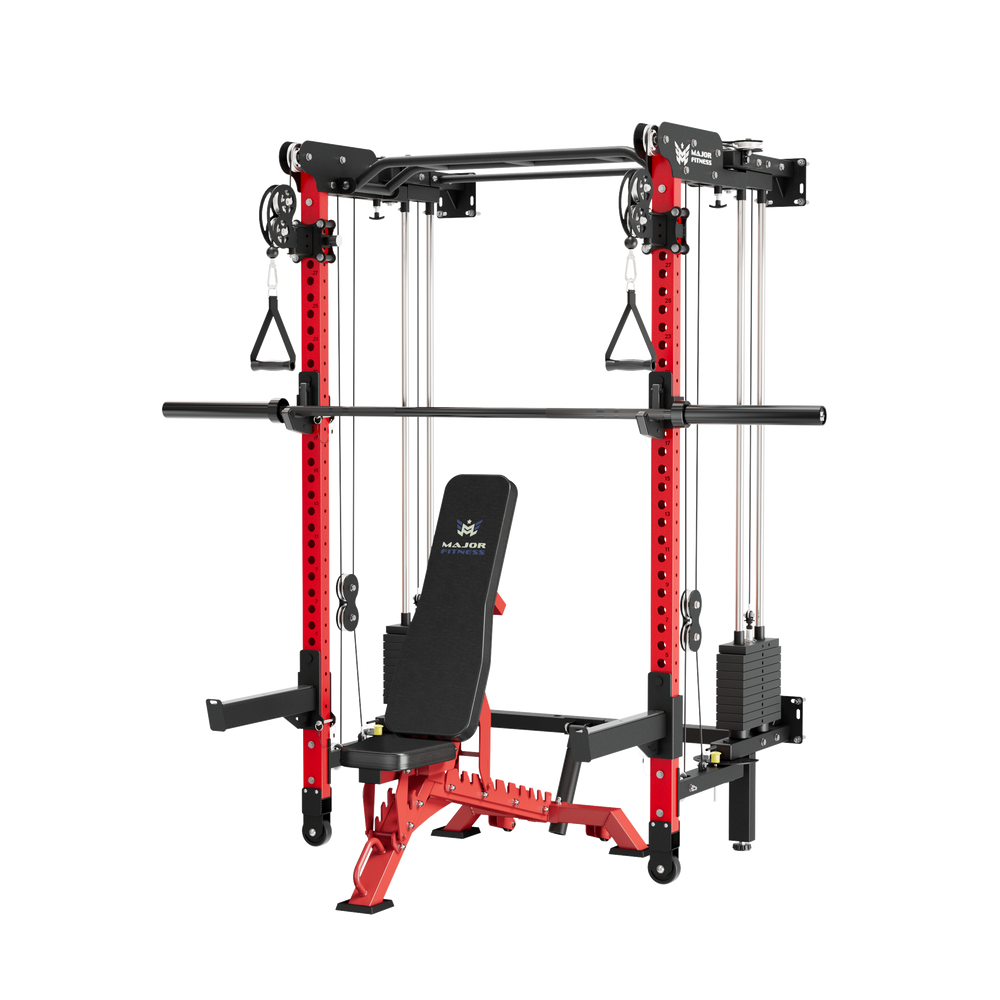 Major Fitness F35 Pro Wall-Mount Folding All-In-One Power Rack Home Gym