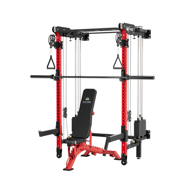 Major Fitness F35 Pro Wall-Mount Folding All-In-One Power Rack Home Gym
