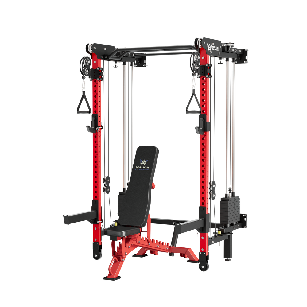 Major Fitness F35 Pro Wall-Mount Folding All-In-One Power Rack Home Gym