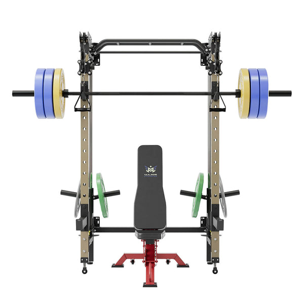 MAJOR FITNESS All-In-One Home Gym Folding Power Rack Package Lightning F35
