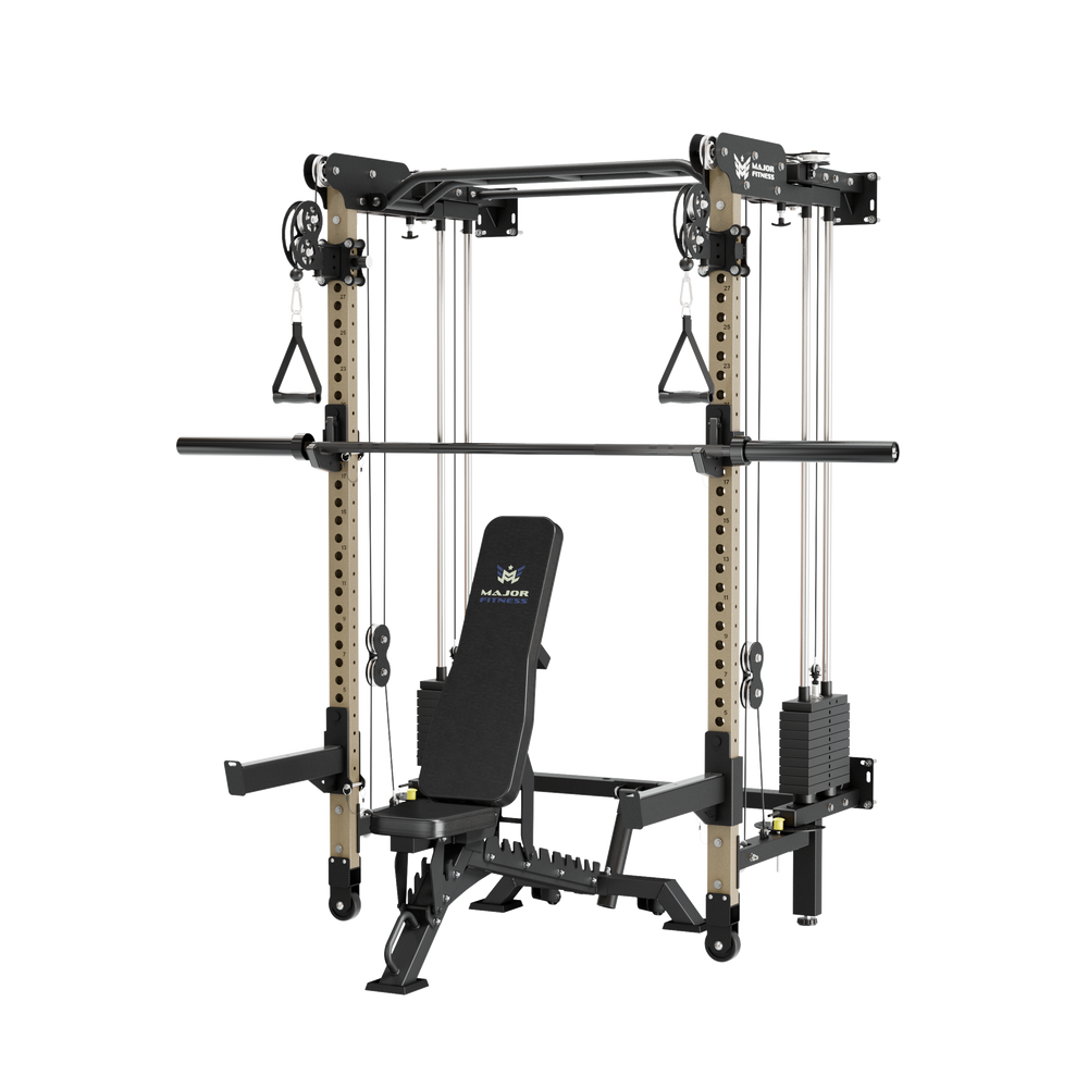 Major Fitness F35 Pro Wall-Mount Folding All-In-One Power Rack Home Gym