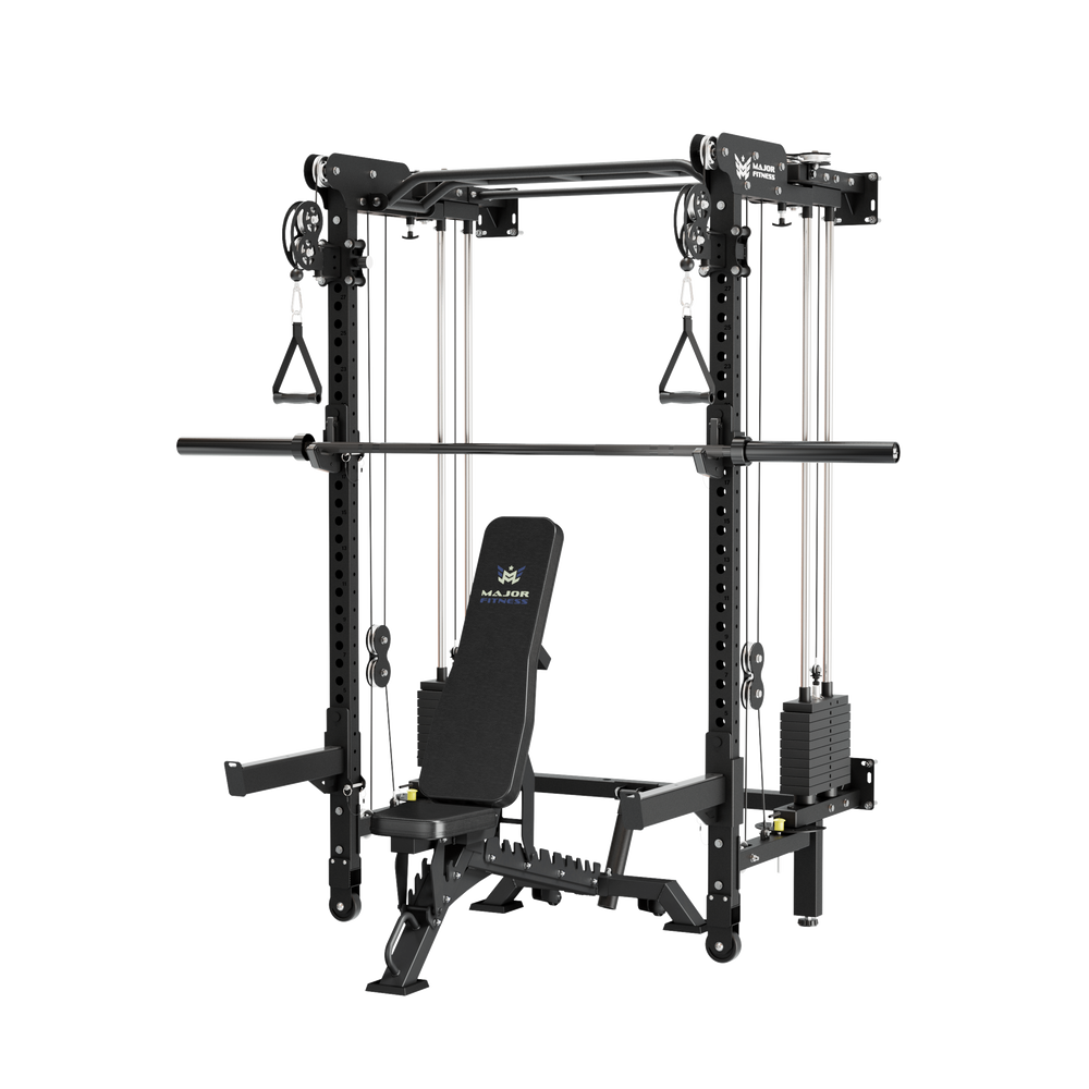 Major Fitness F35 Pro Wall-Mount Folding All-In-One Power Rack Home Gym