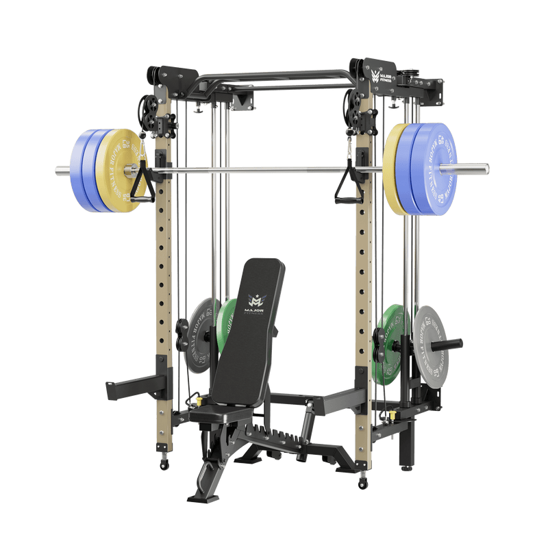 MAJOR FITNESS All-In-One Home Gym Folding Power Rack Package Lightning F35