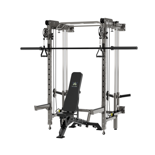 Major Fitness Lightning  F35 Wall-Mount Folding All-In-One Power Rack Home Gym
