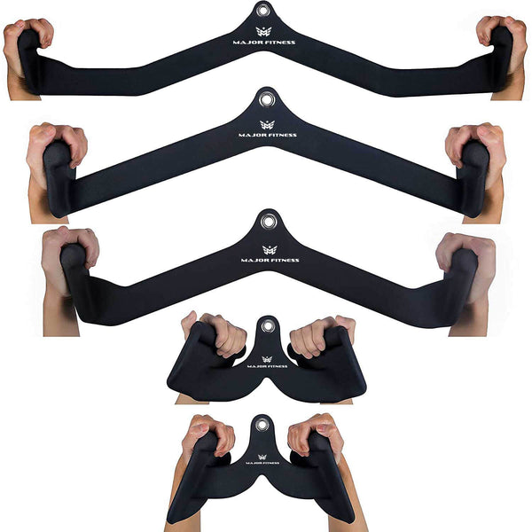 5pcs Cable Lat Pull Down Bar Combo Major Fitness