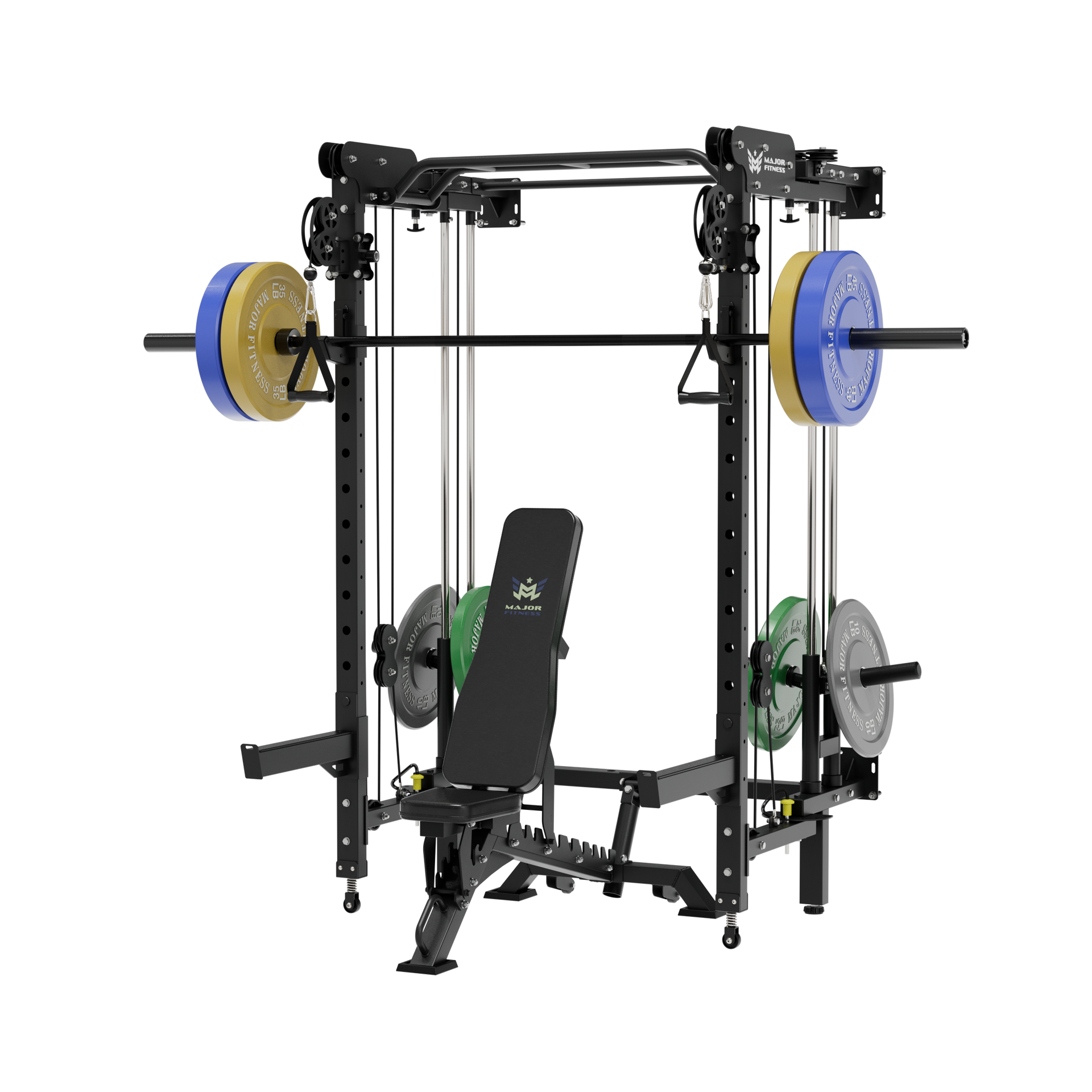 MAJOR FITNESS All-In-One Home Gym Folding Power Rack Lightning F35