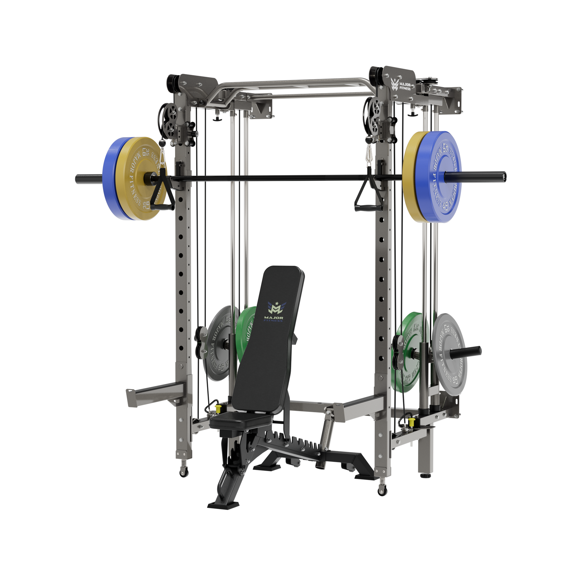 MAJOR FITNESS All-In-One Home Gym Folding Power Rack Lightning F35