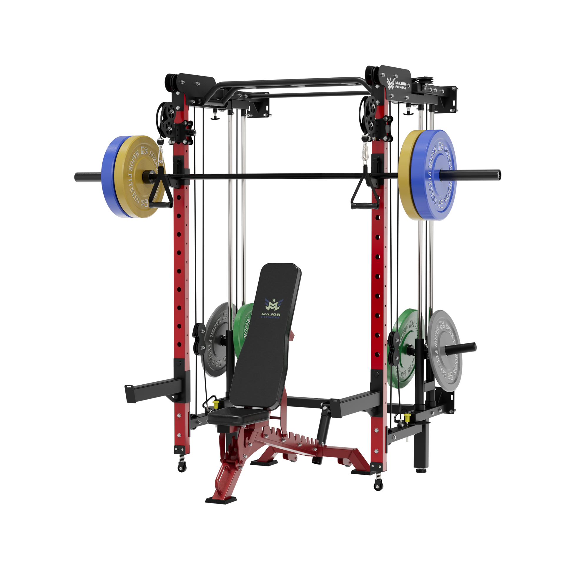 Major Fitness Lightning  F35 Wall-Mount Folding All-In-One Power Rack Home Gym