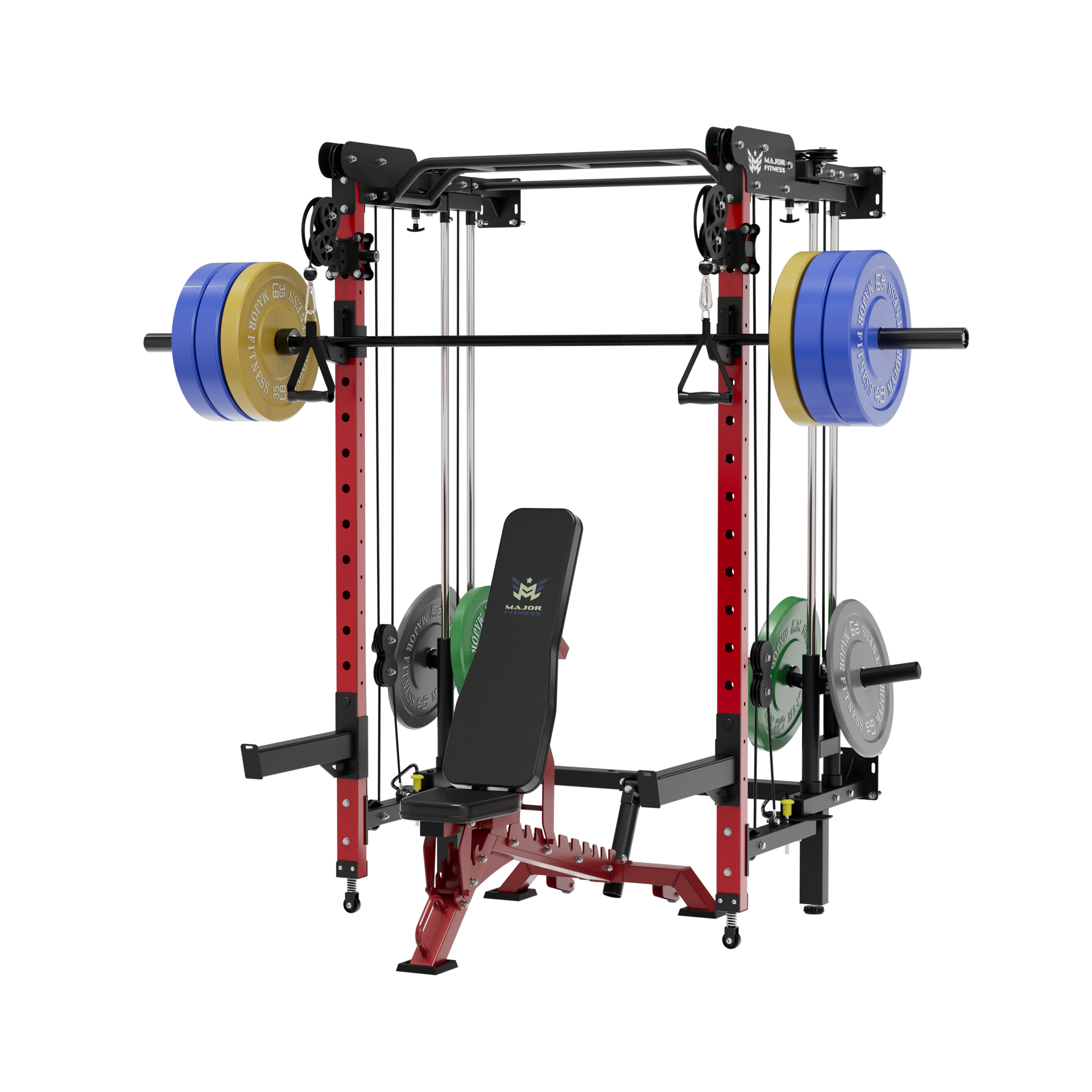 Major Fitness Lightning  F35 Wall-Mount Folding All-In-One Power Rack Home Gym