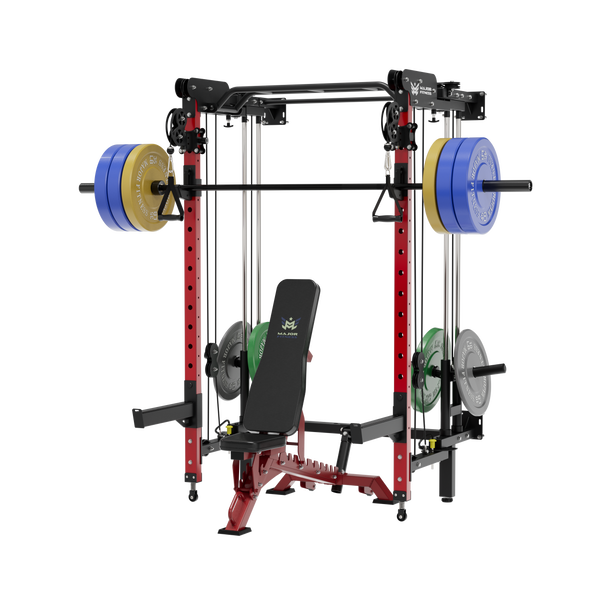 Major Fitness Lightning  F35 Wall-Mount Folding All-In-One Power Rack Home Gym
