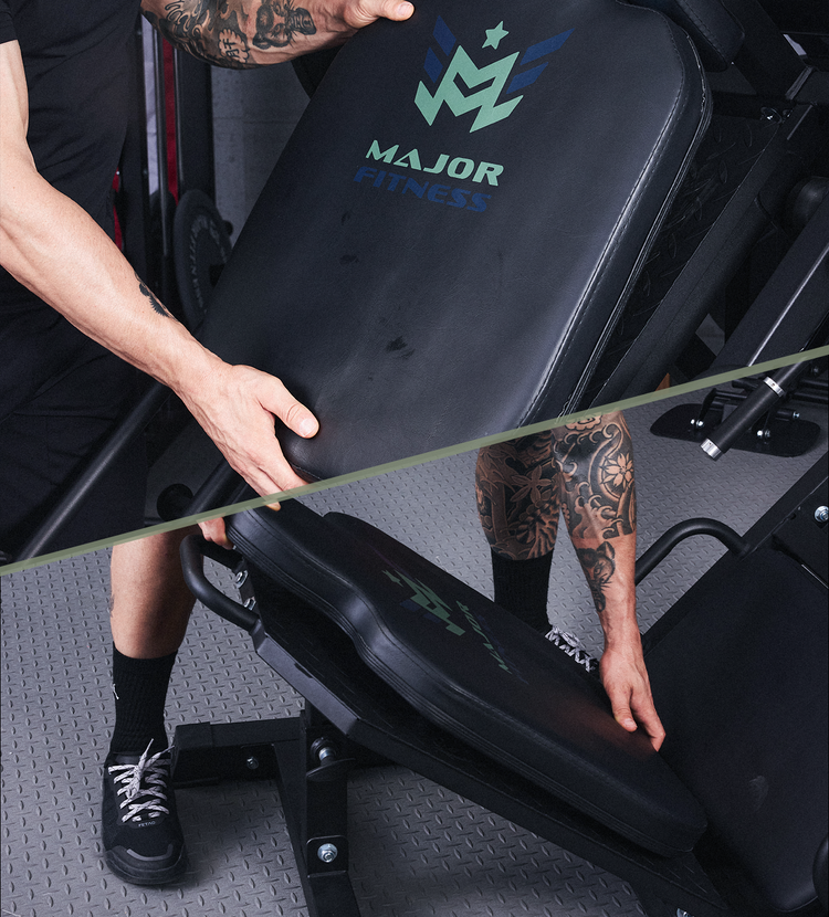 The AH1 Hack Squat Machine’s two training modes.