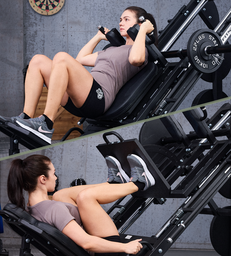 Leg Press on the AH1 Hack Squat Machine