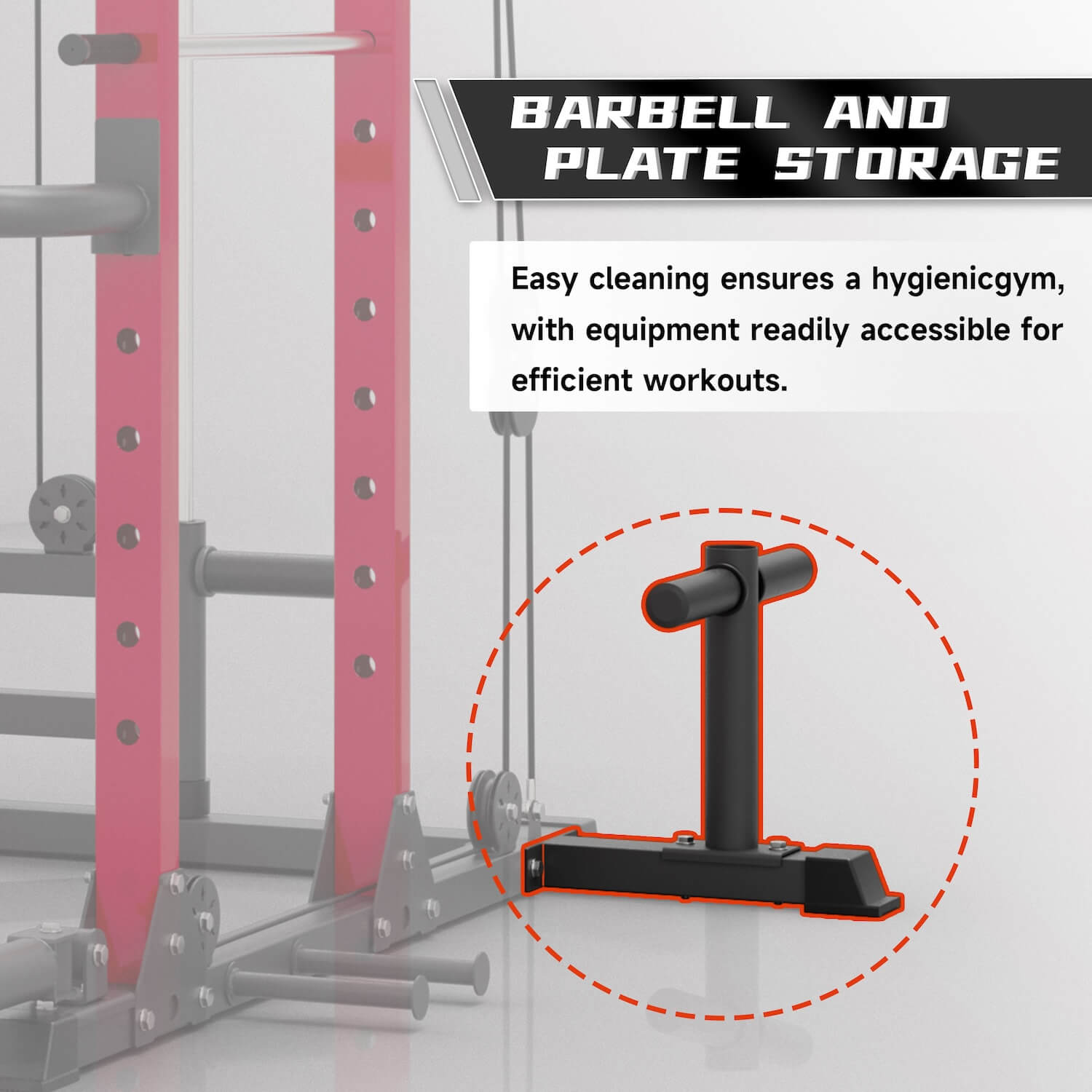 Plate Barbell Combo Holder - Major Fitness