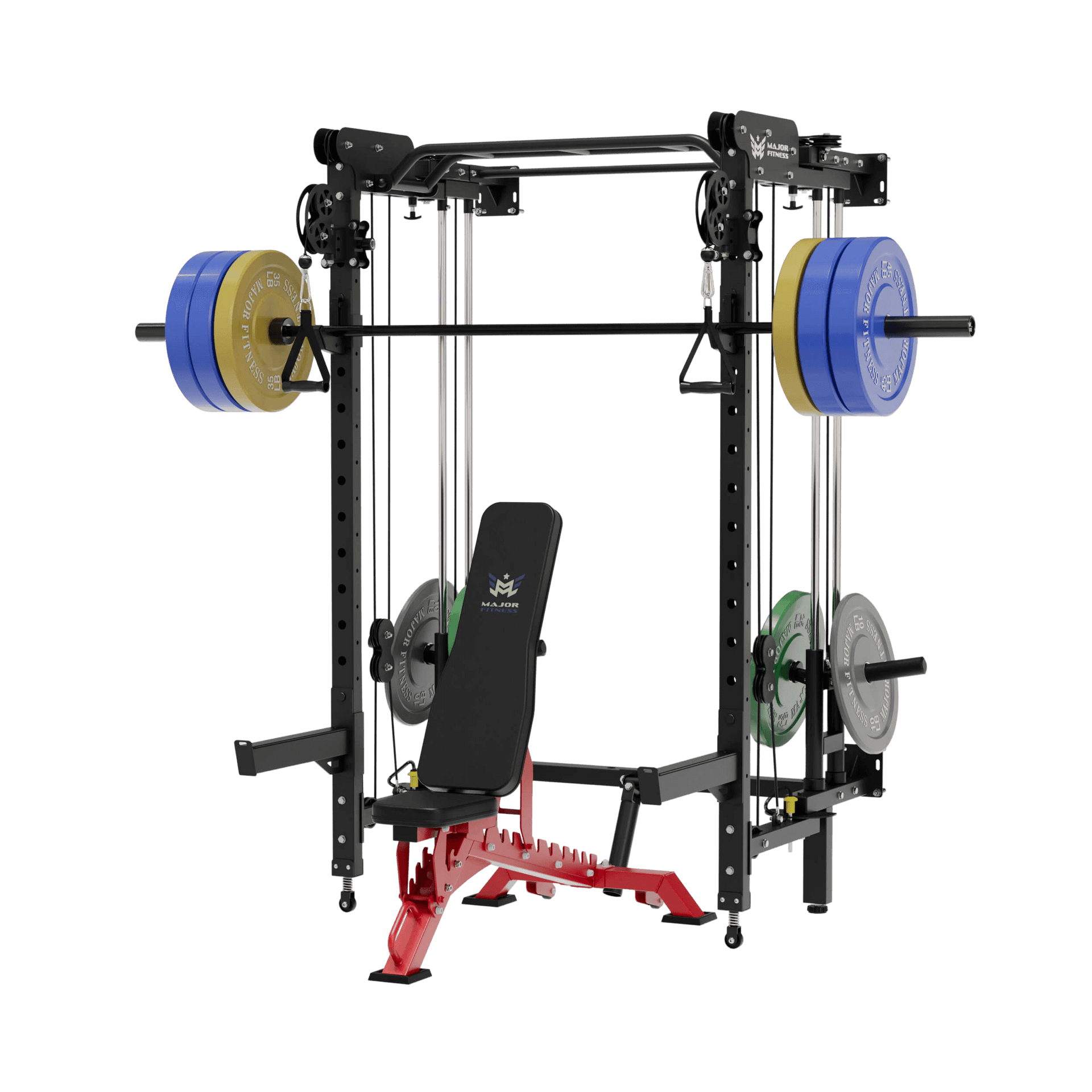 MAJOR FITNESS All-In-One Home Gym Folding Power Rack Package Lightning F35