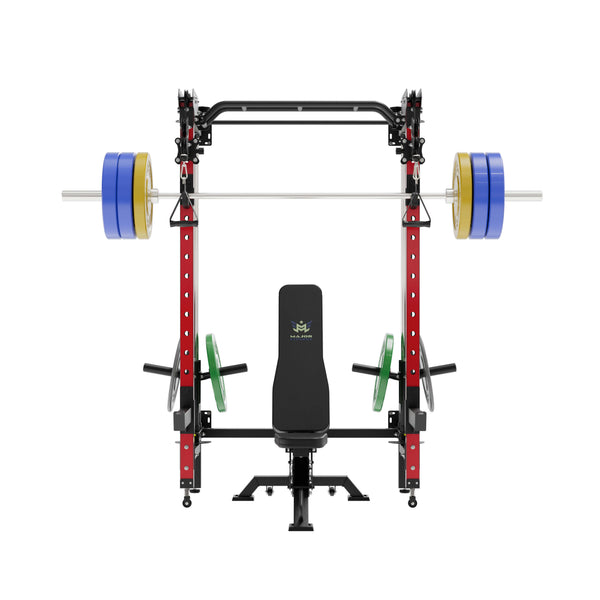 Major Fitness All-In-One Home Gym Folding Power Rack Package Lightning F35
