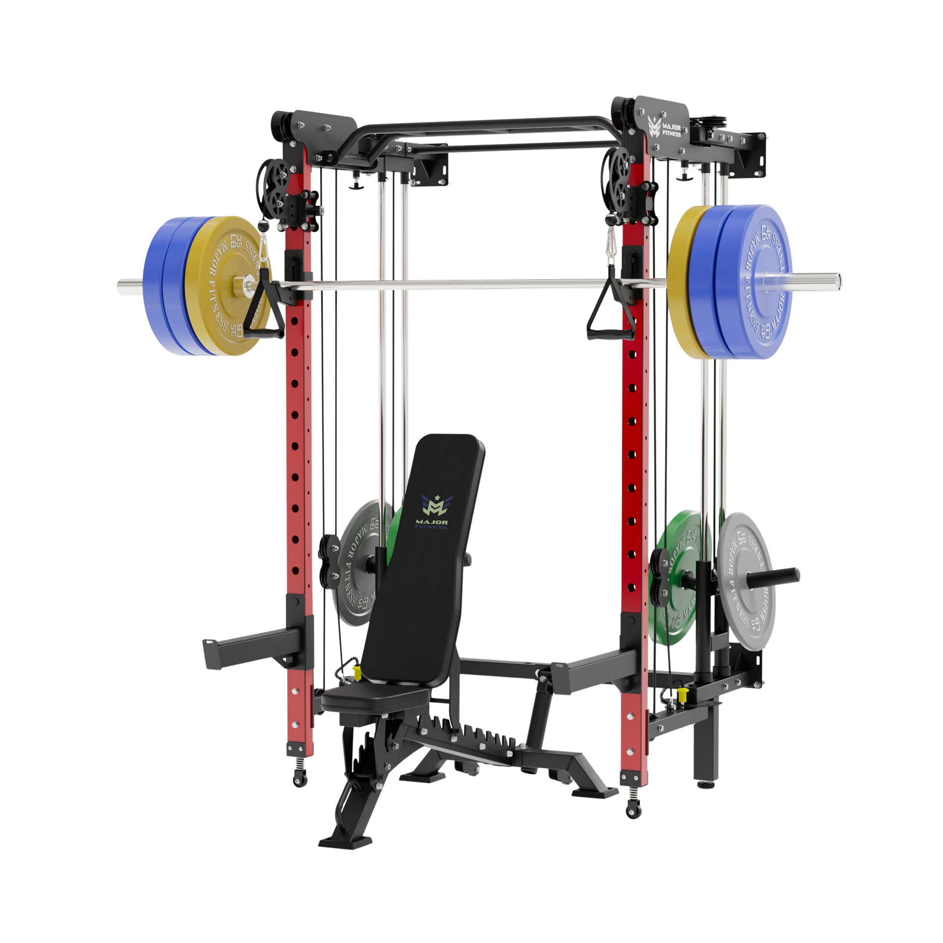 MAJOR FITNESS All-In-One Home Gym Folding Power Rack Package Lightning F35