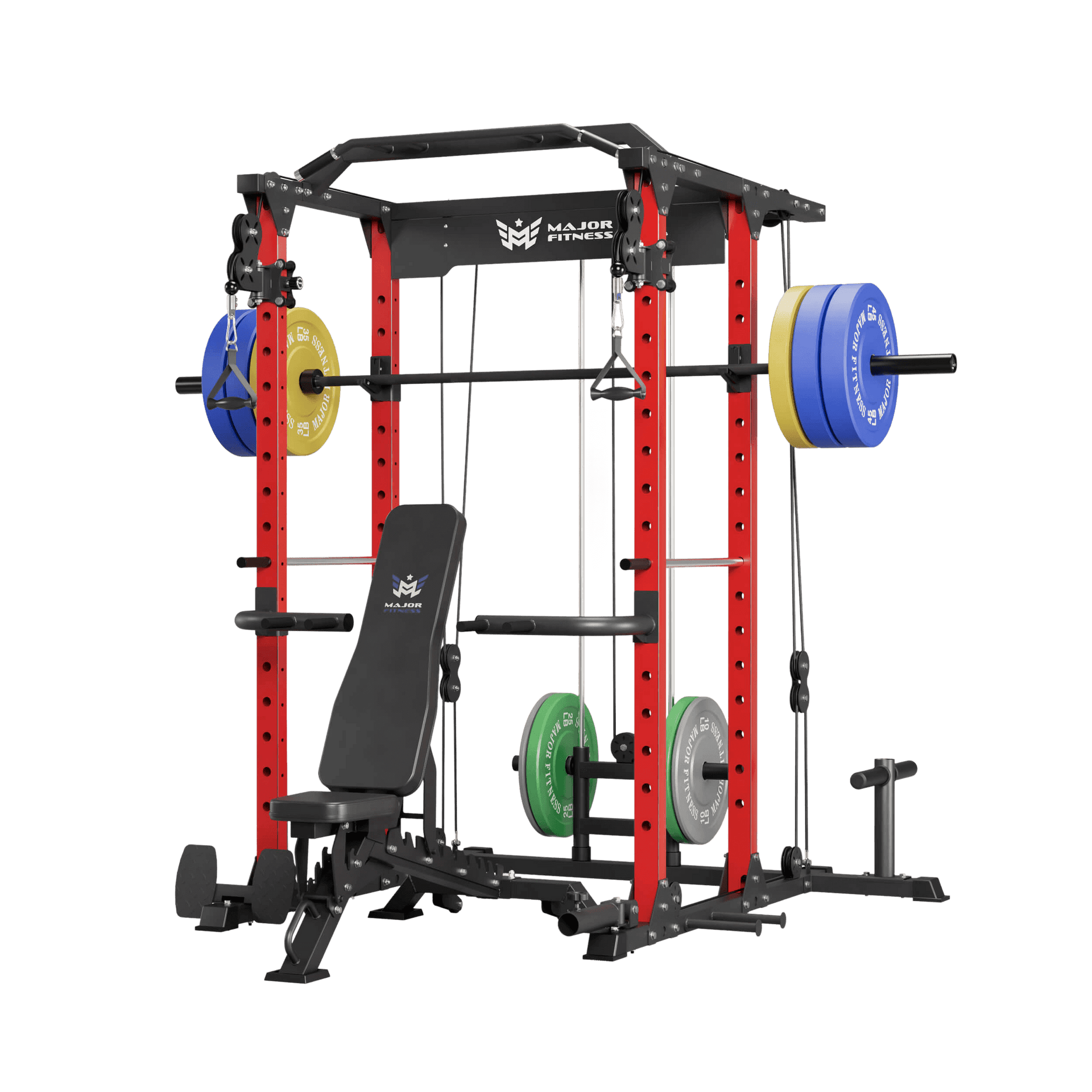 MAJOR FITNESS All-In-One Home Gym Power Rack Package PLM03