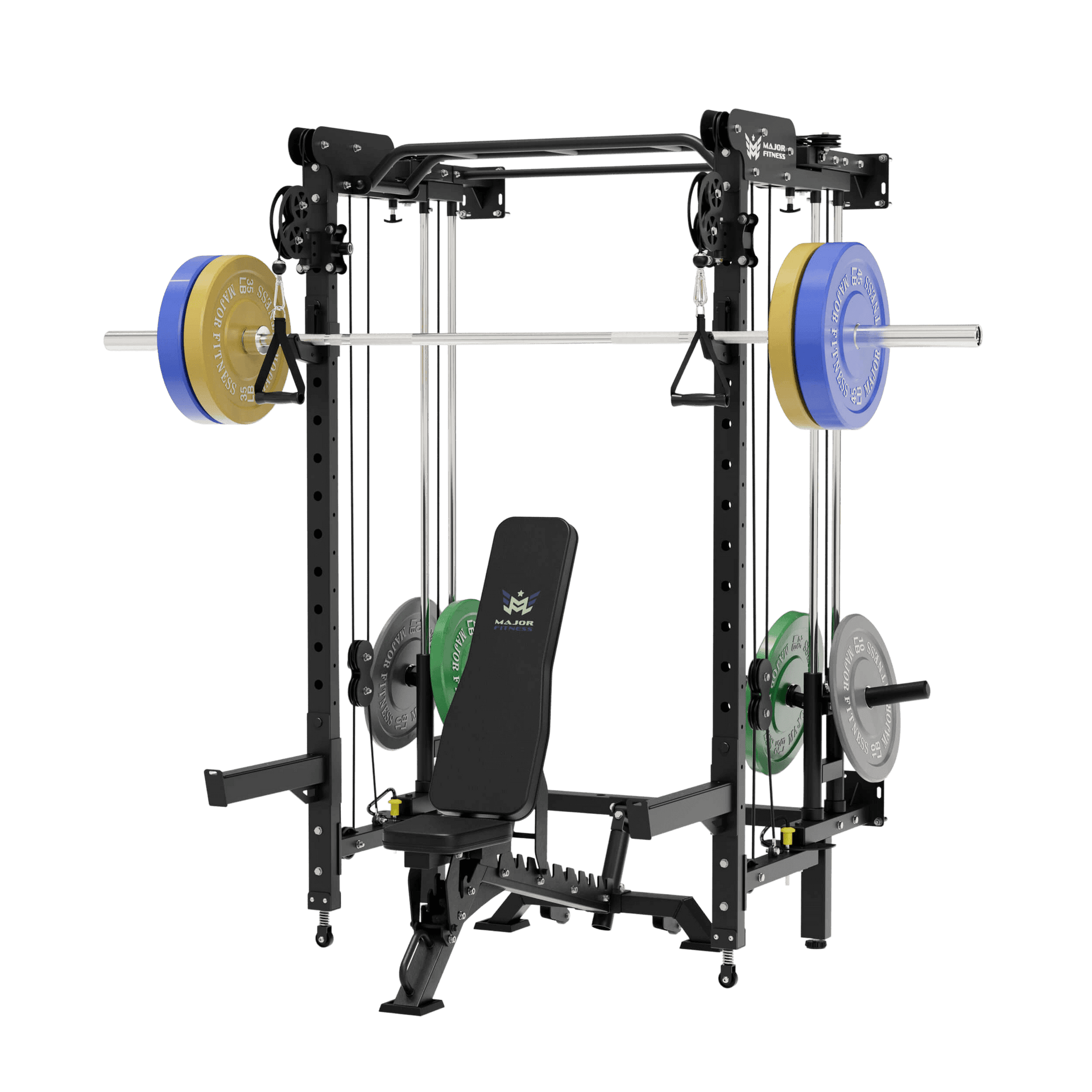 MAJOR FITNESS All-In-One Home Gym Folding Power Rack Package Lightning F35