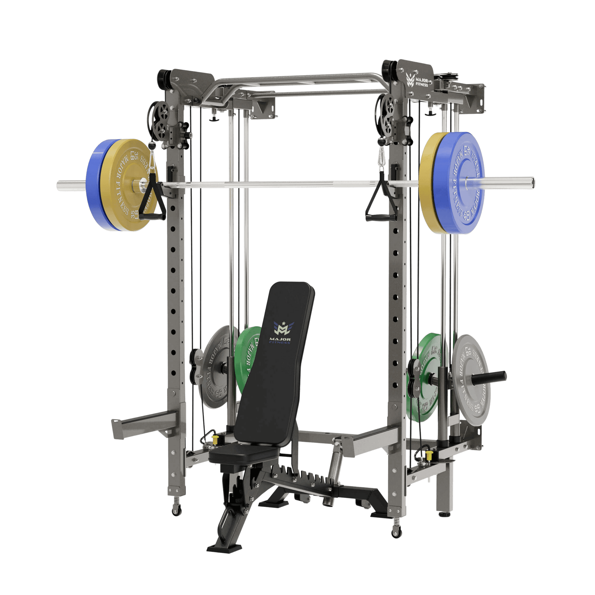 MAJOR FITNESS All-In-One Home Gym Folding Power Rack Package Lightning F35