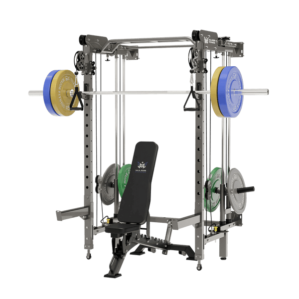 Major Fitness All-In-One Home Gym Folding Power Rack Package Lightning F35
