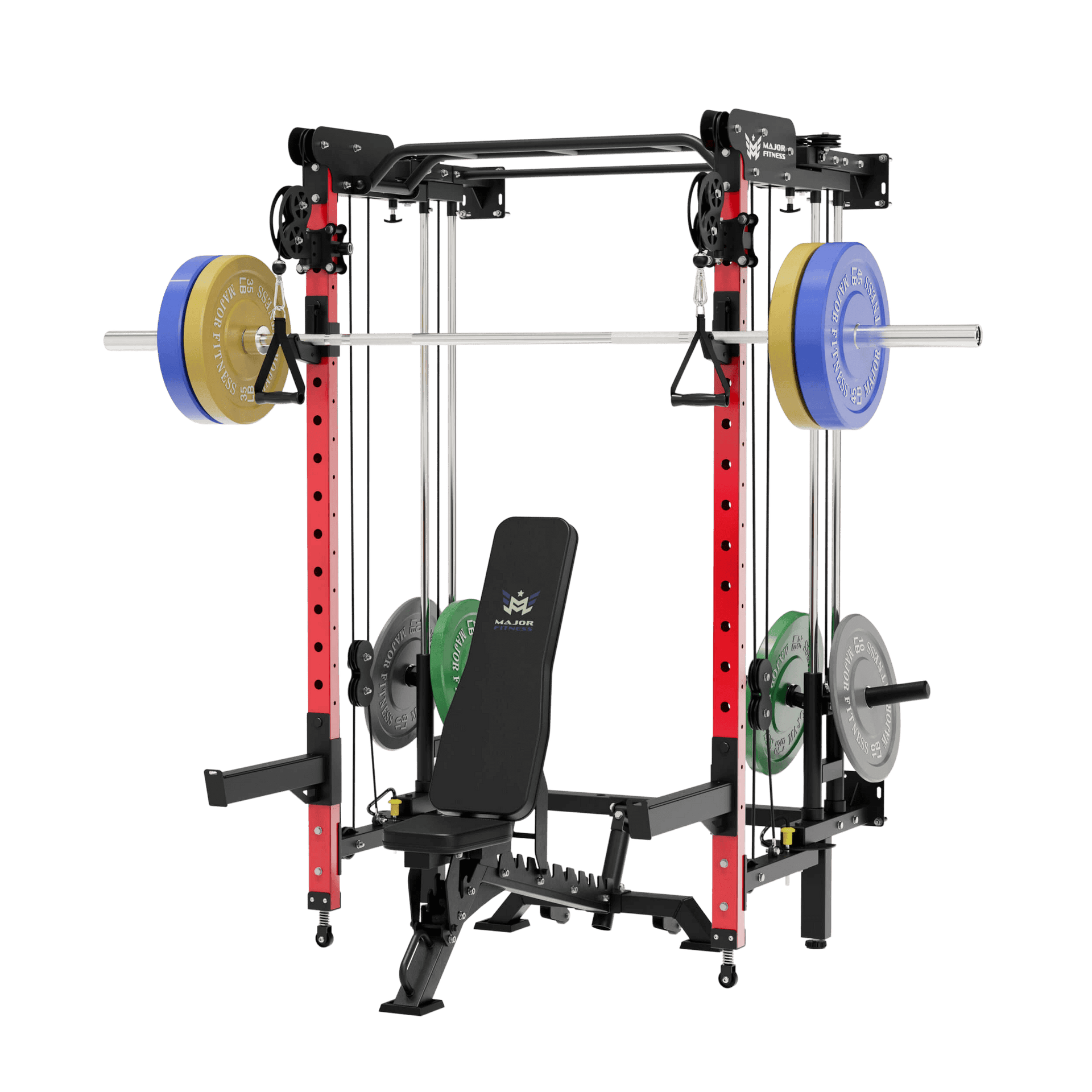 MAJOR FITNESS All-In-One Home Gym Folding Power Rack Package Lightning F35