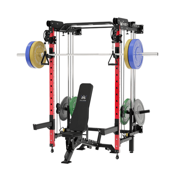 Major Fitness All-In-One Home Gym Folding Power Rack Package Lightning F35
