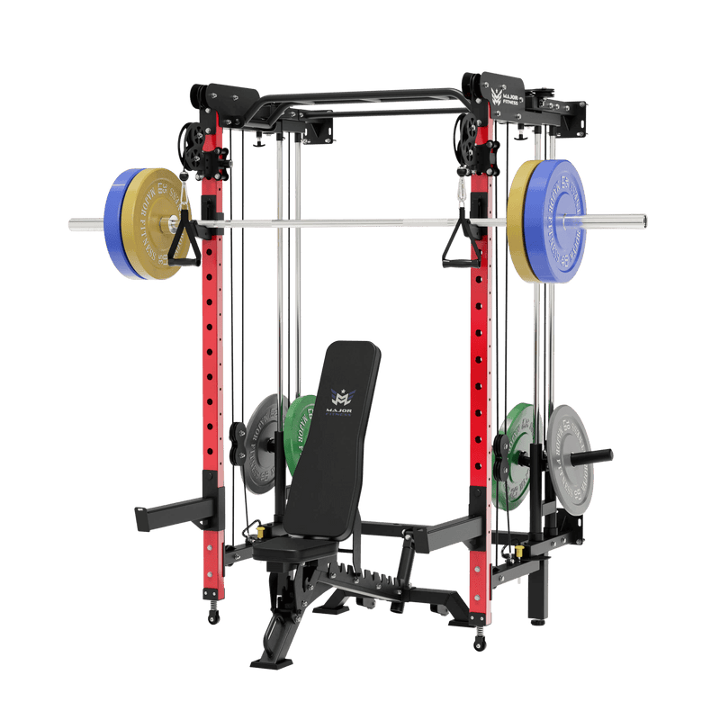 MAJOR FITNESS All-In-One Home Gym Folding Power Rack Package Lightning F35