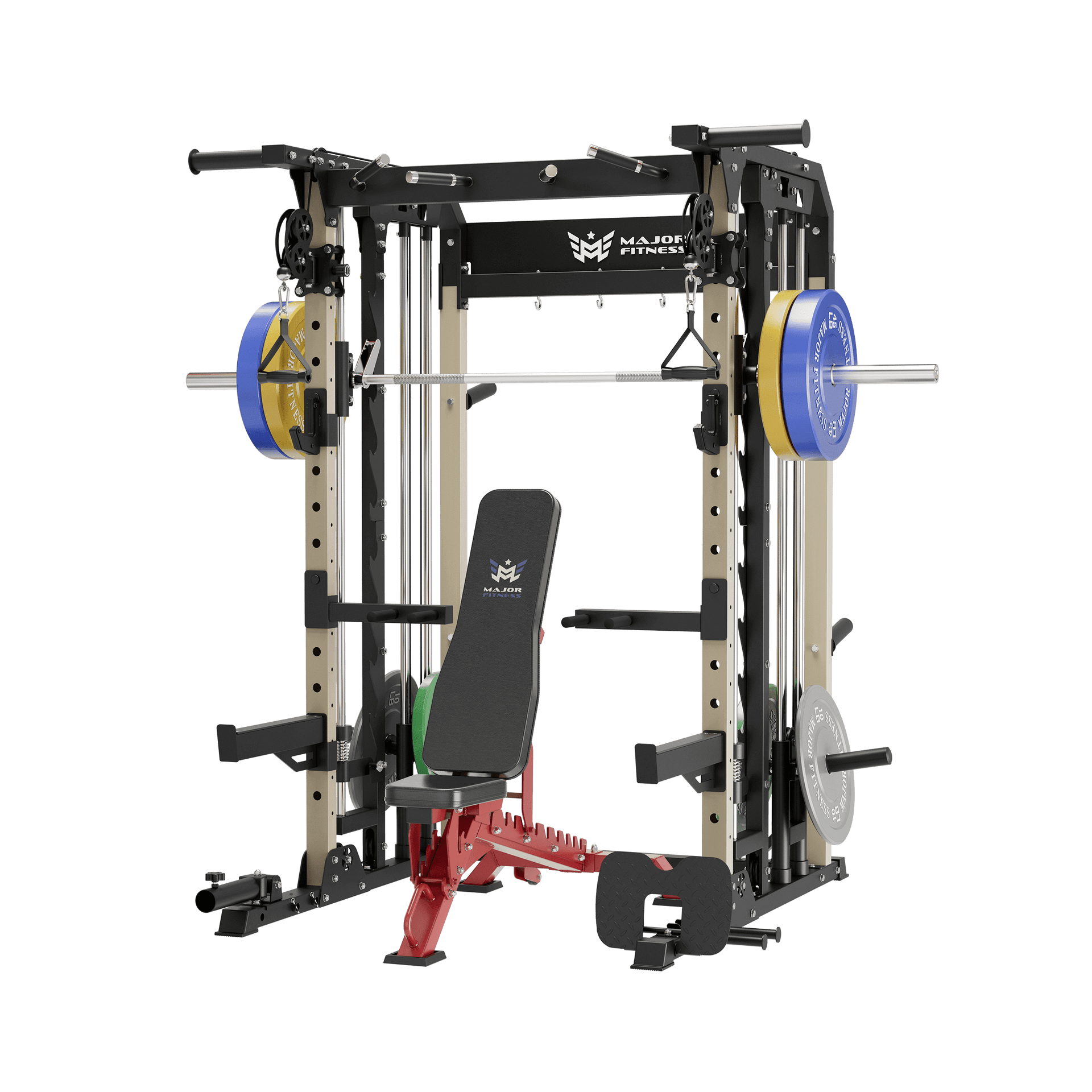 MAJOR FITNESS All-In-One Home Gym Smith Machine Package Spirit B52