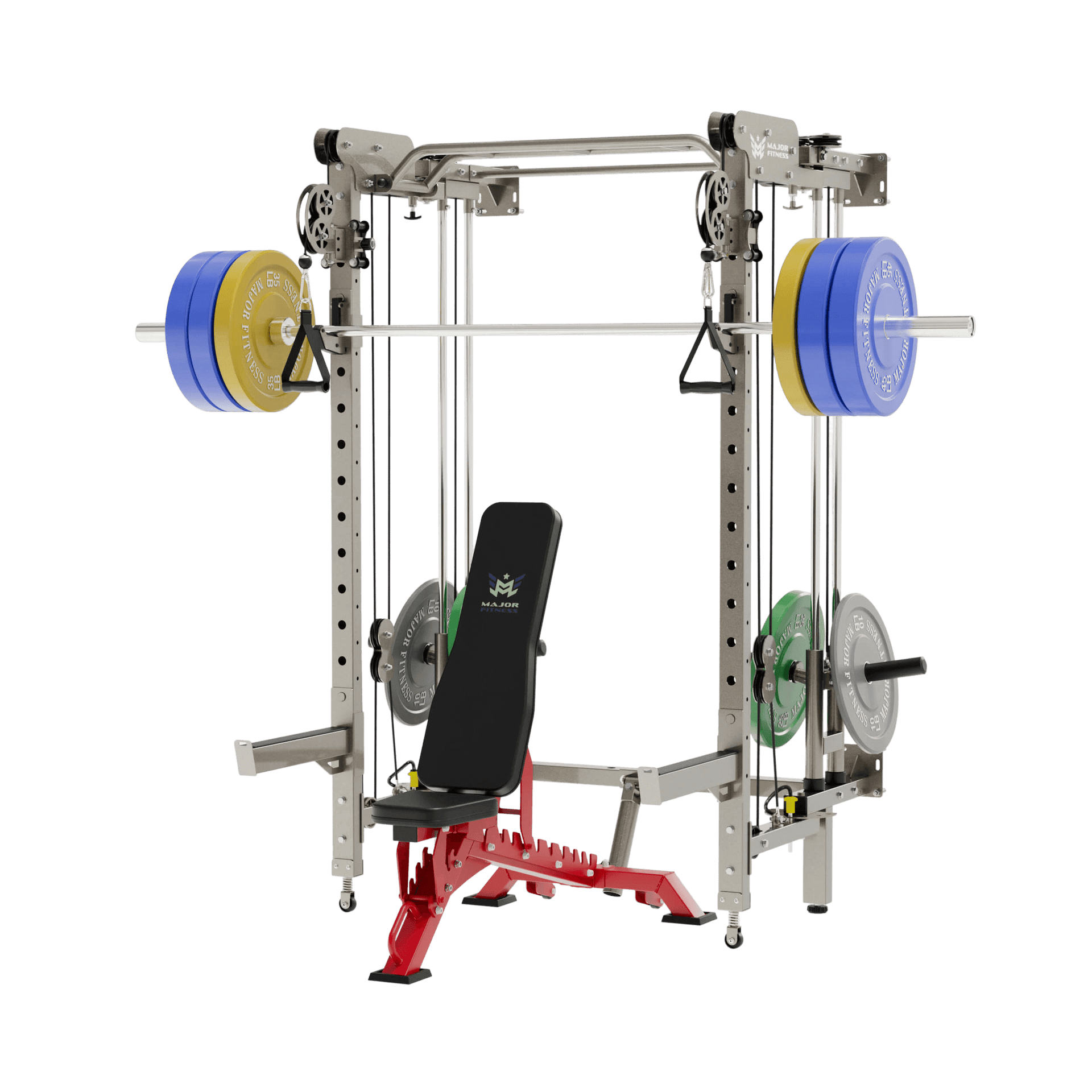 MAJOR FITNESS All-In-One Home Gym Folding Power Rack Package Lightning F35