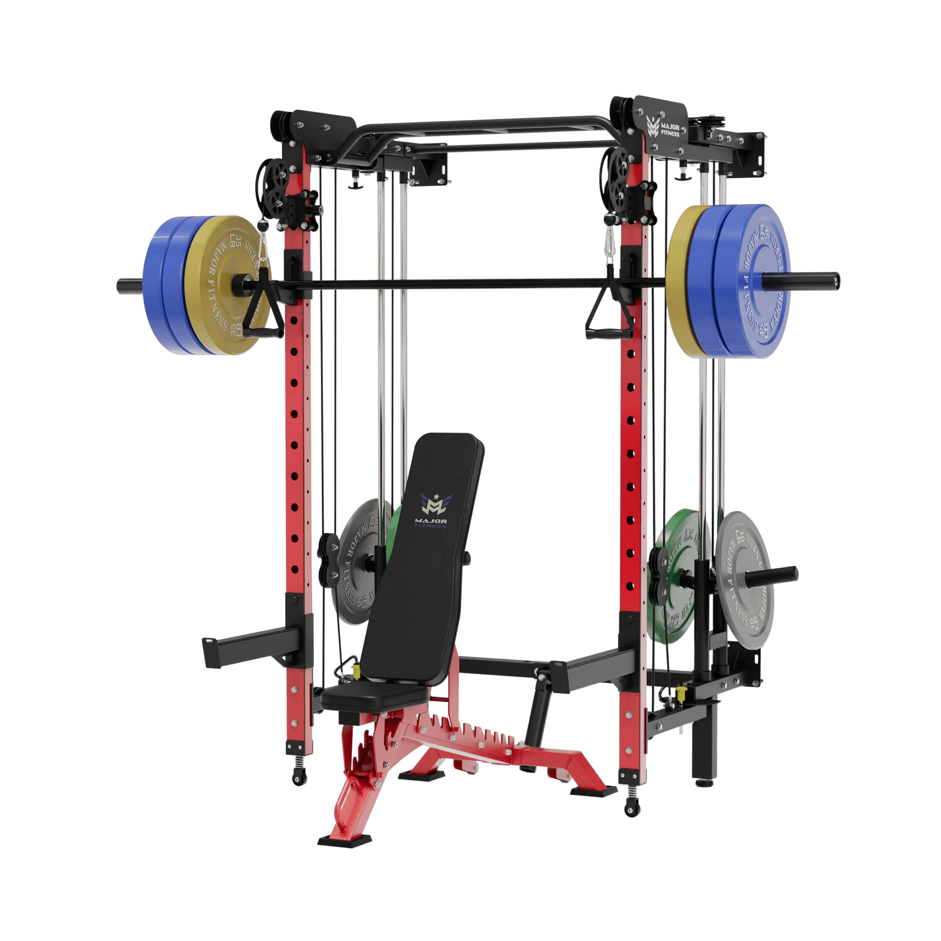 MAJOR FITNESS All-In-One Home Gym Folding Power Rack Package Lightning F35