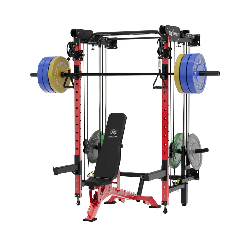 MAJOR FITNESS All-In-One Home Gym Folding Power Rack Package Lightning F35