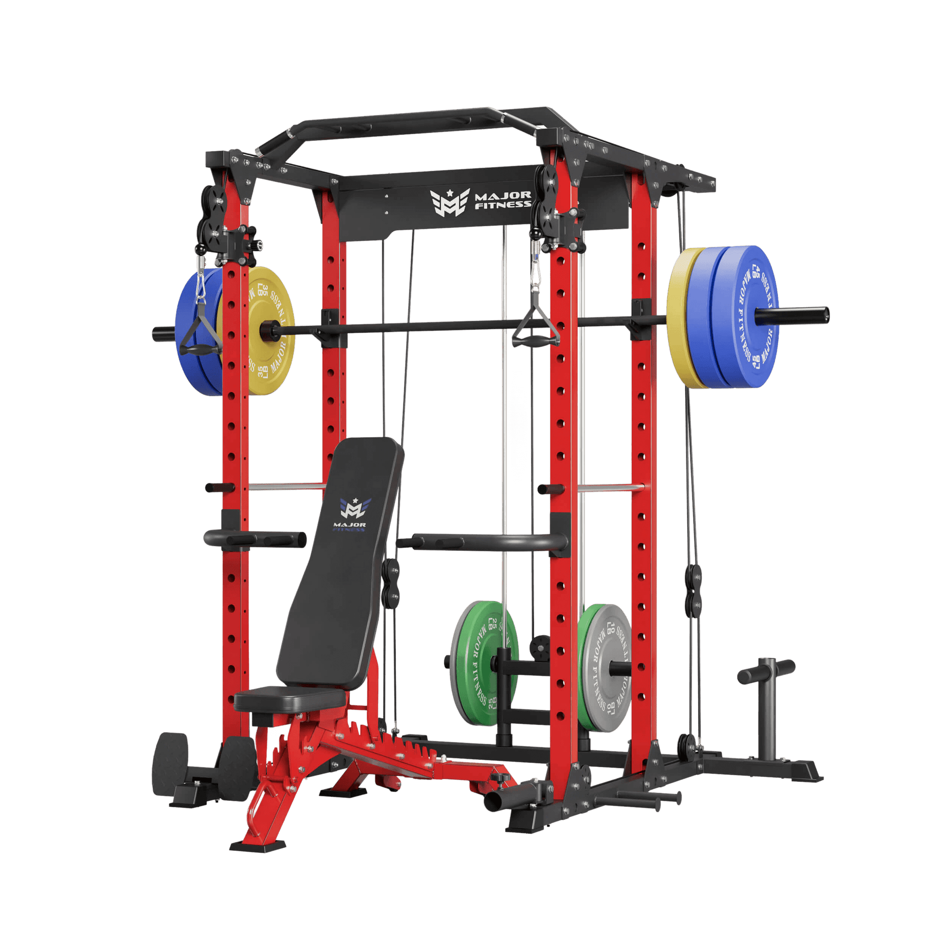 MAJOR FITNESS All-In-One Home Gym Power Rack Package PLM03