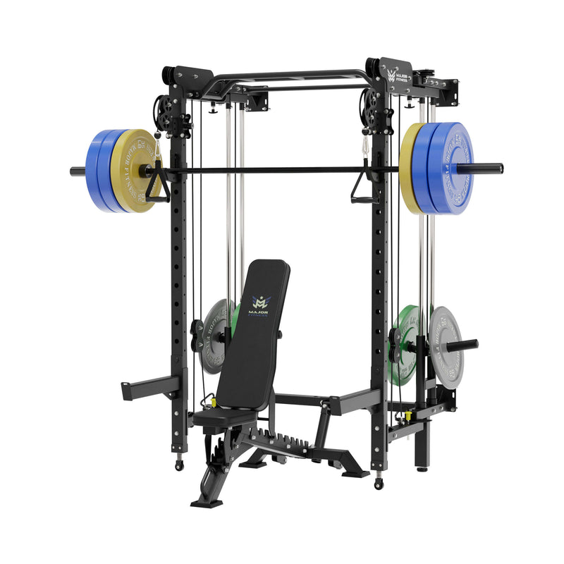 MAJOR FITNESS All-In-One Home Gym Folding Power Rack Package Lightning F35