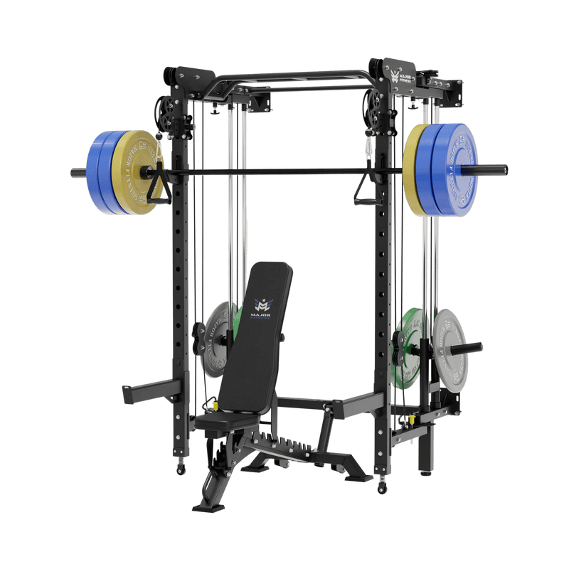 MAJOR FITNESS All-In-One Home Gym Folding Power Rack Package Lightning F35