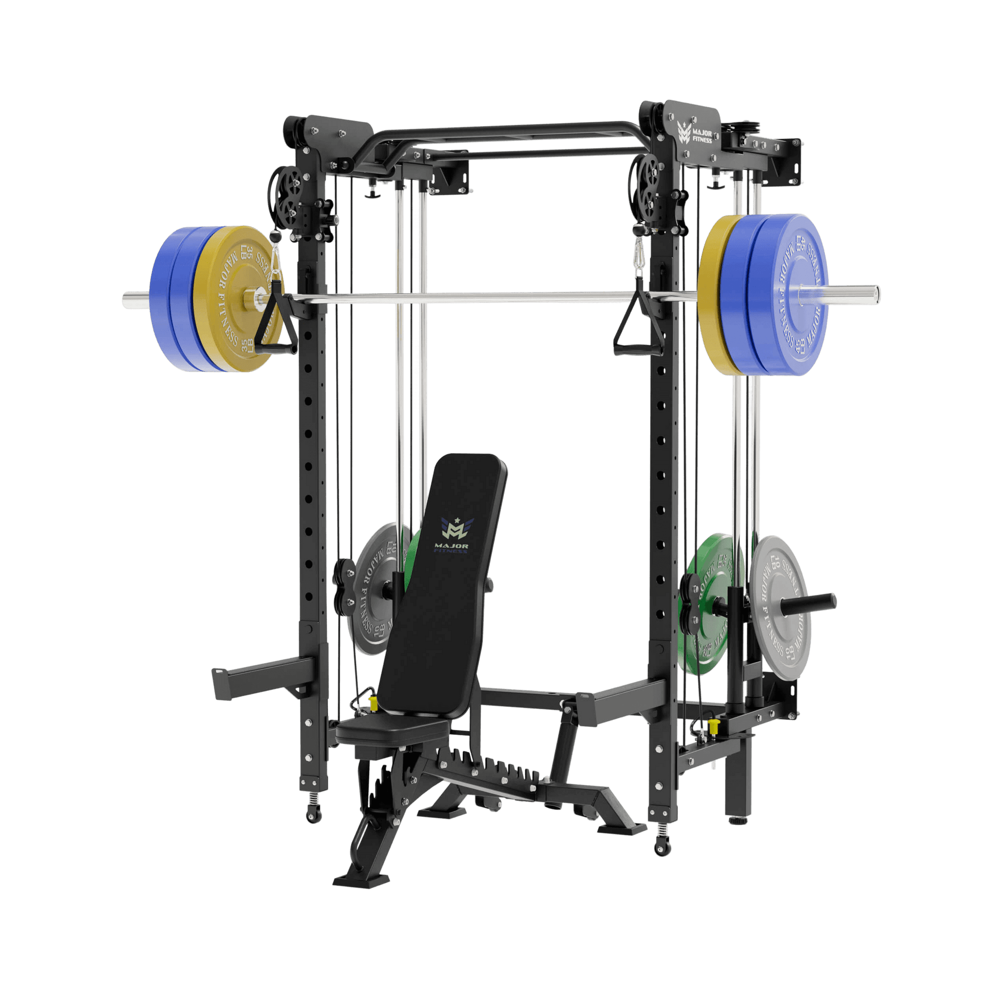 MAJOR FITNESS All-In-One Home Gym Folding Power Rack Package Lightning F35