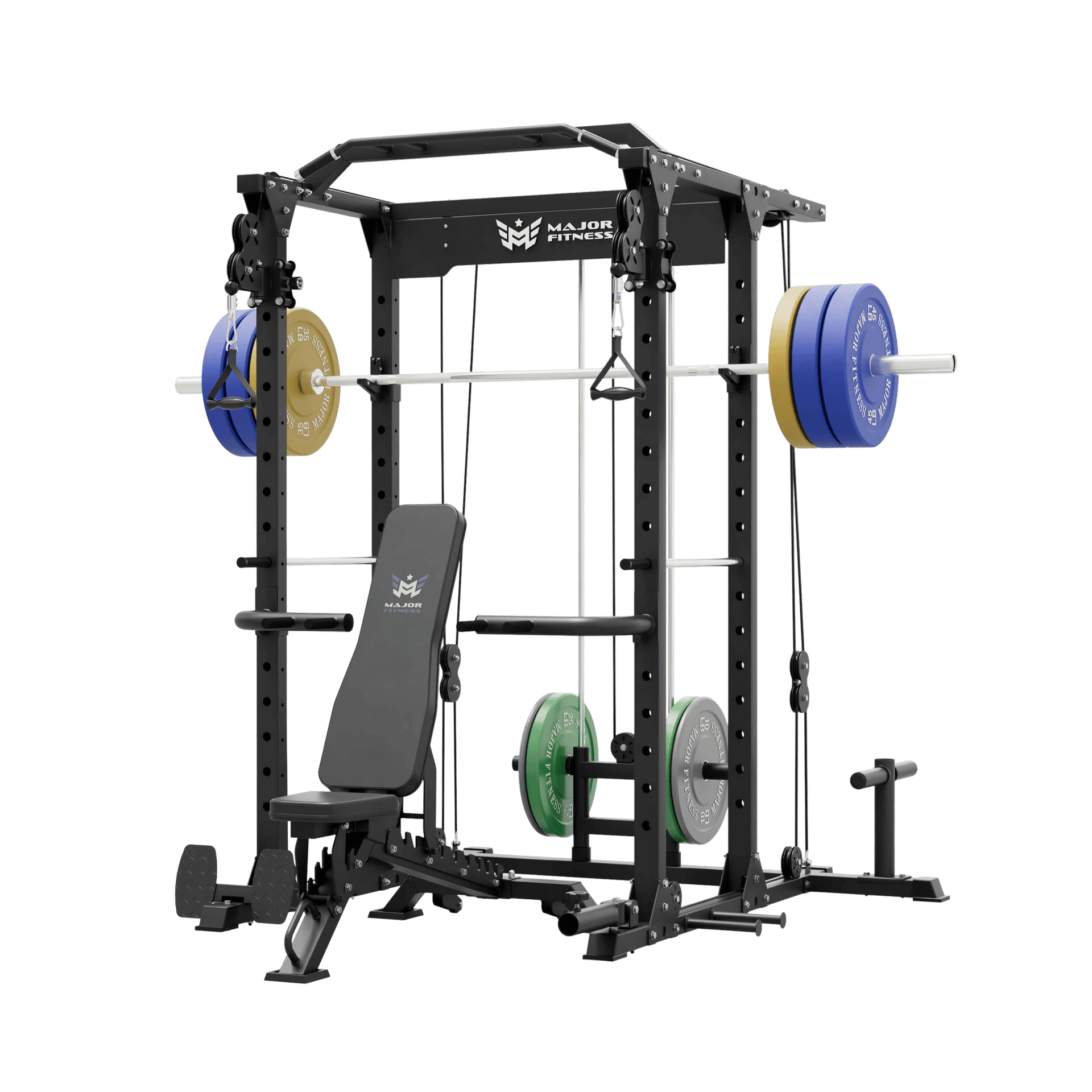 MAJOR FITNESS All-In-One Home Gym Power Rack Package PLM03