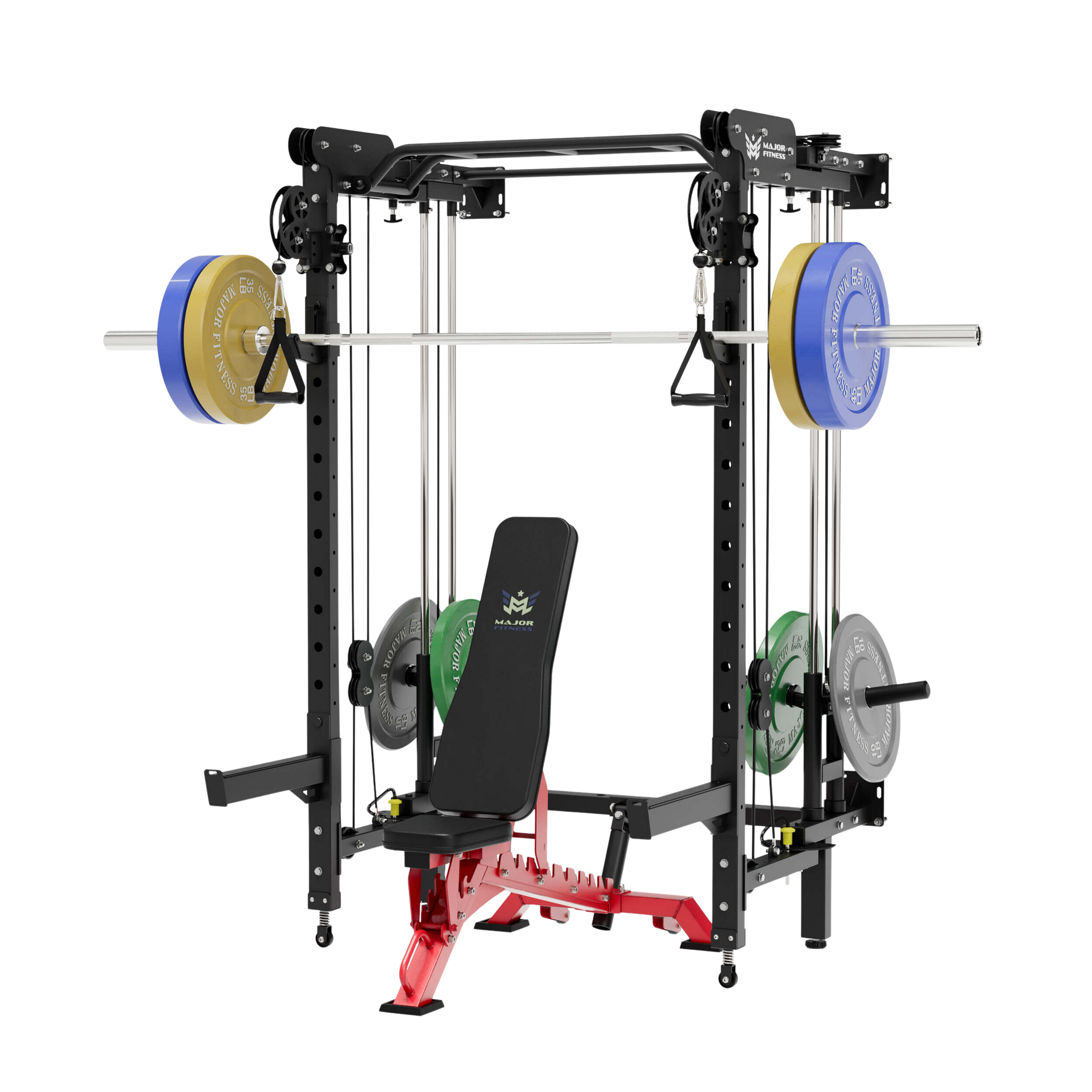 MAJOR FITNESS All-In-One Home Gym Folding Power Rack Package Lightning F35