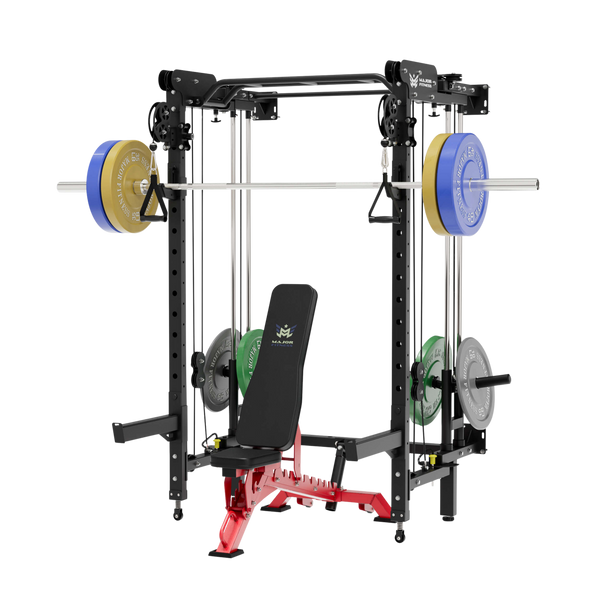 Major Fitness All-In-One Home Gym Folding Power Rack Package Lightning F35
