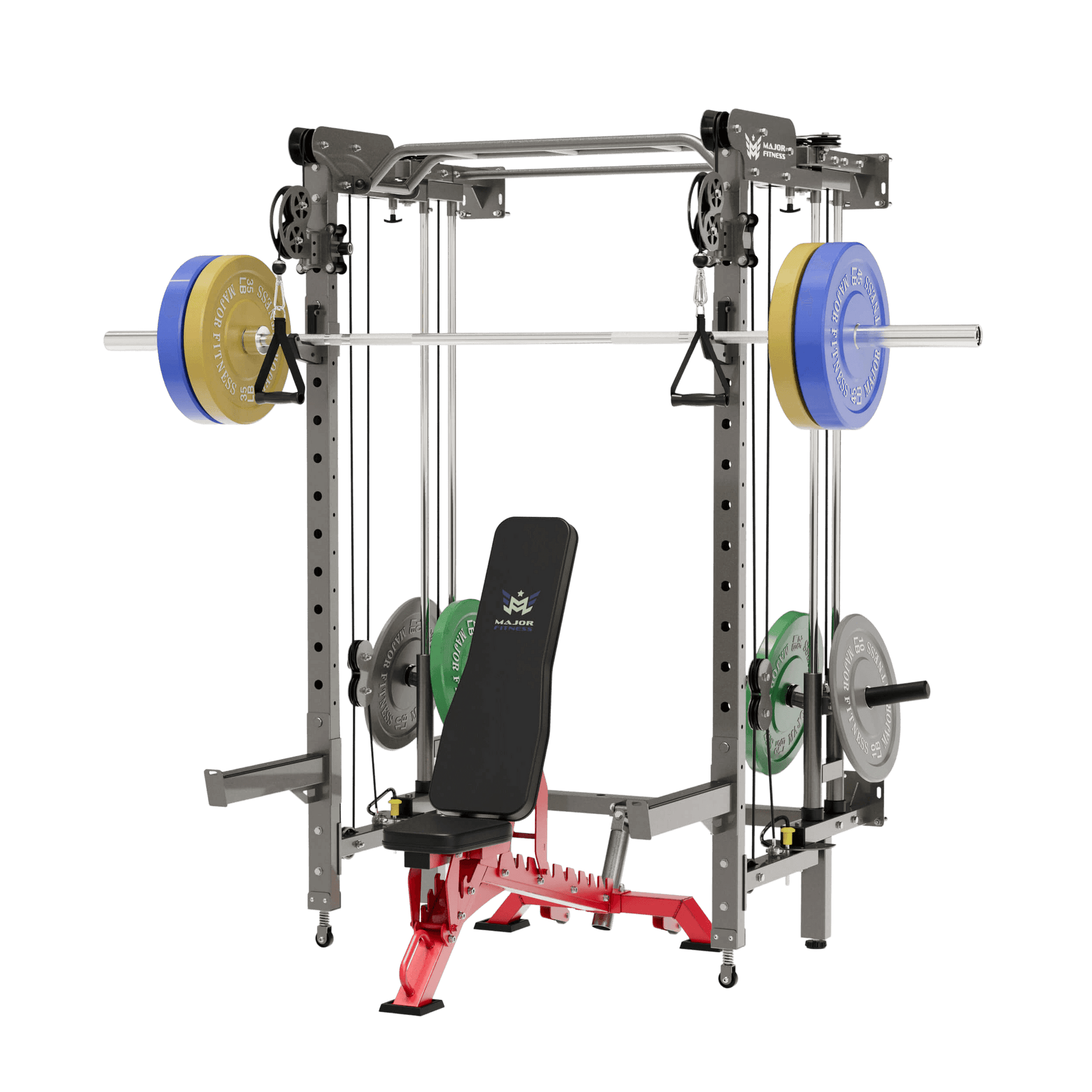 MAJOR FITNESS All-In-One Home Gym Folding Power Rack Package Lightning F35