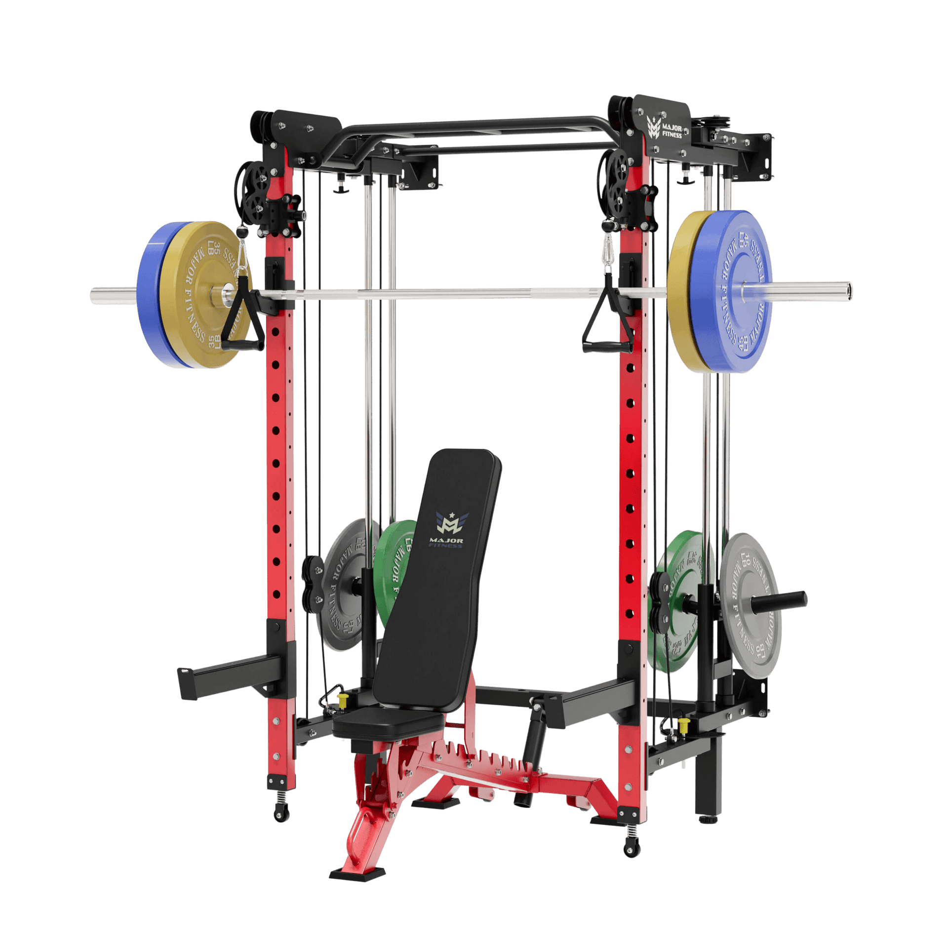 MAJOR FITNESS All-In-One Home Gym Folding Power Rack Package Lightning F35