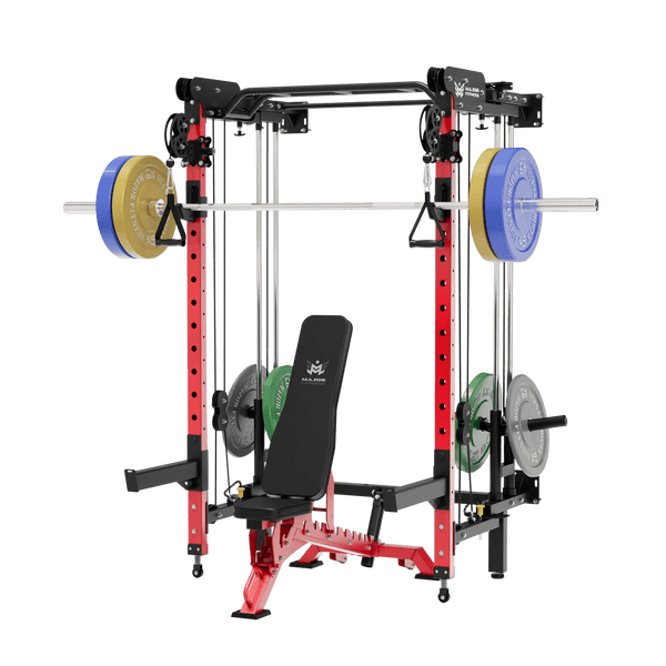 Major Fitness All-In-One Home Gym Folding Power Rack Package Lightning F35
